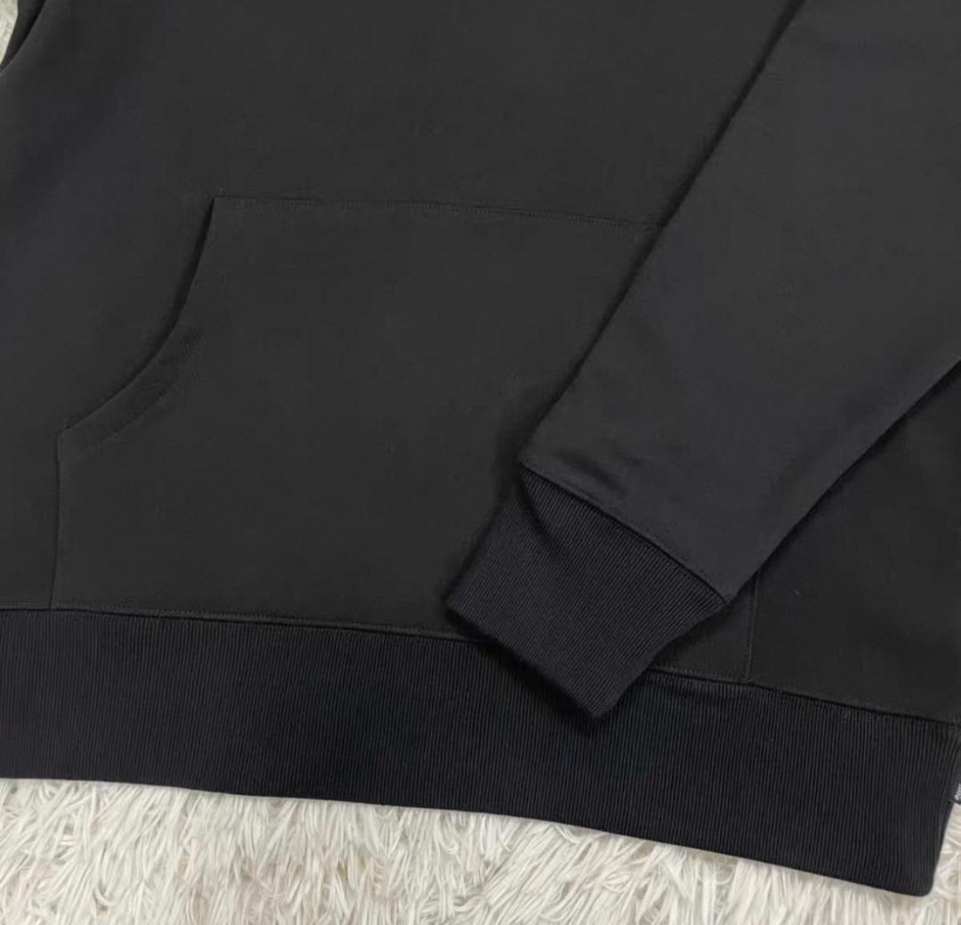 Supreme スウェットパーカー ブラック バックロゴ サテンアップリケ