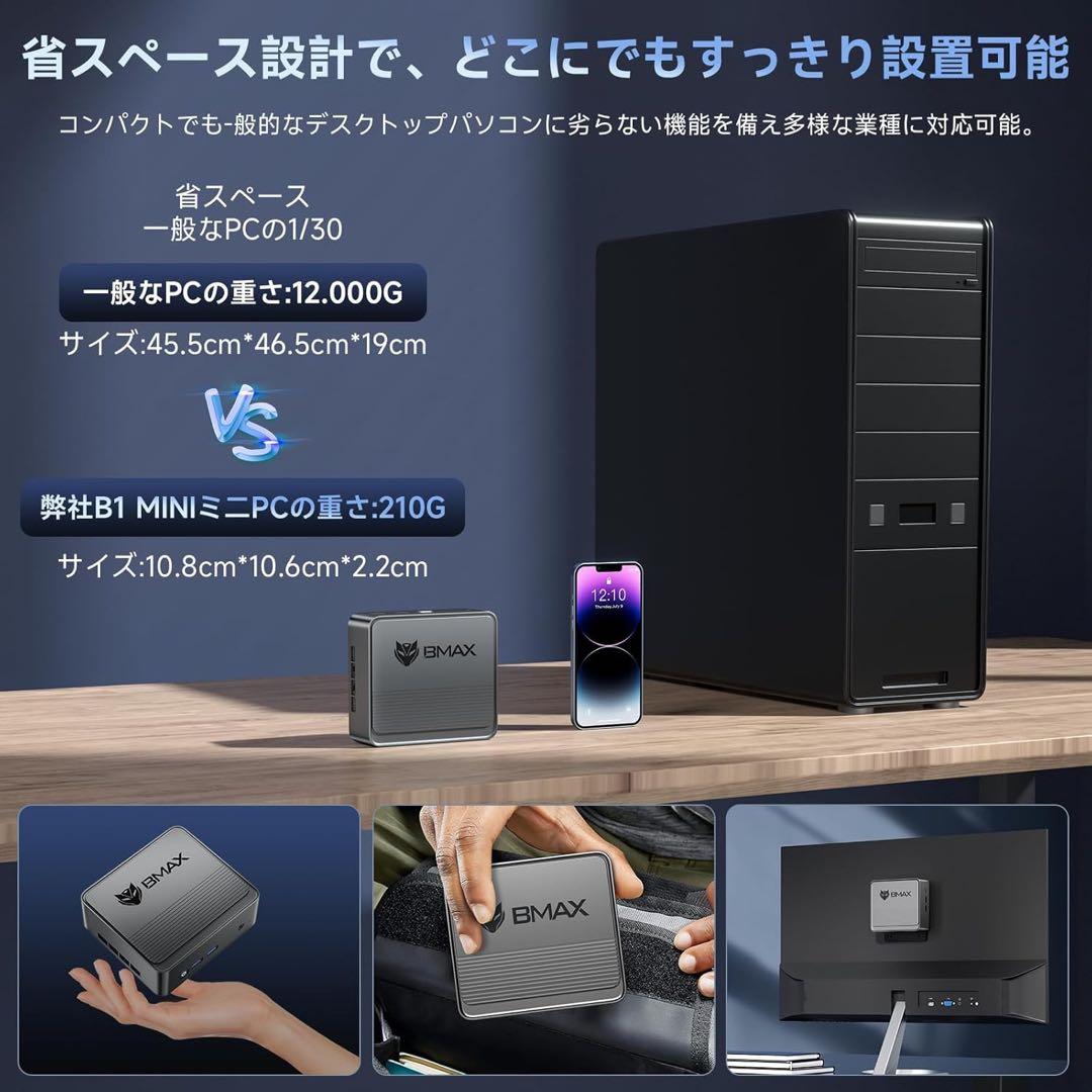 ミニpc Intel N5095搭載 DDR4 8GB+128GB SSD