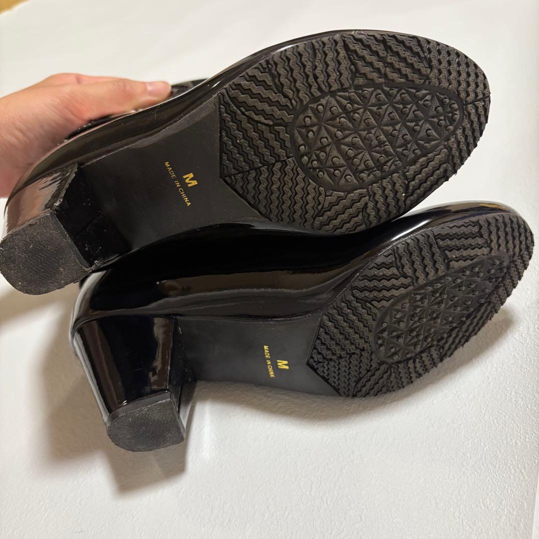 マリークワント キルティング レインブーツ デイジー ブラック M 長靴