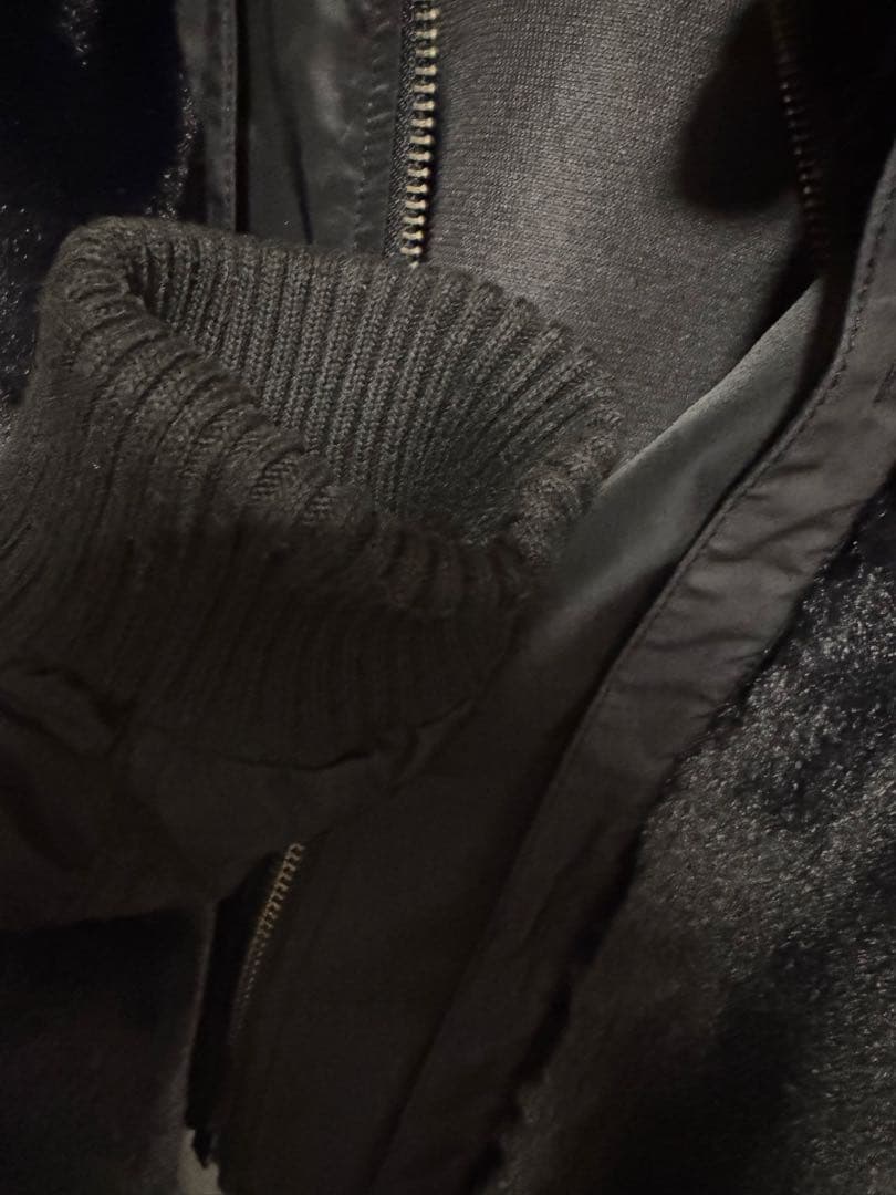 チャオパニックティピーetsinta ファー切替ショートスタンドジャケット黒