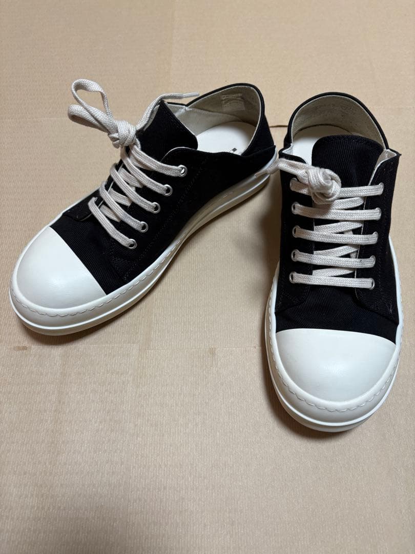 靴 RICKOWENS DRKSHDW SLIP ON BLACK/MILK