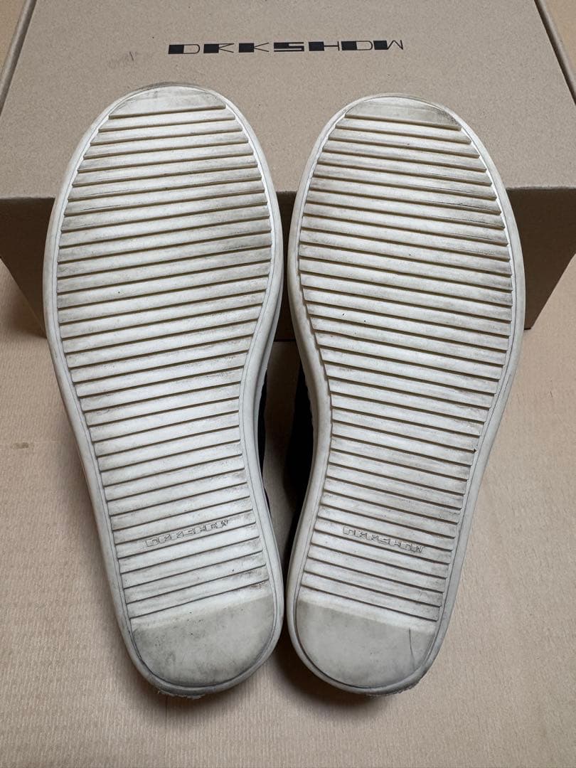 靴 RICKOWENS DRKSHDW SLIP ON BLACK/MILK