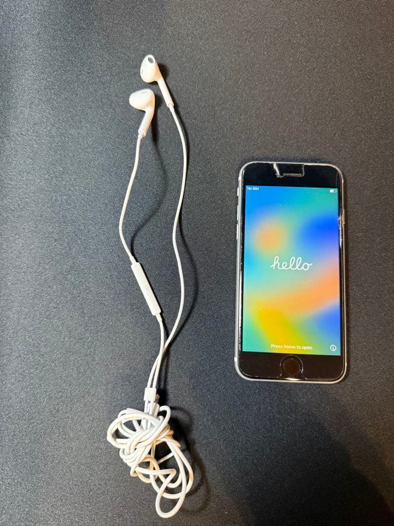 Apple iPhone seシルバー 本体 + 純正有線イヤホン