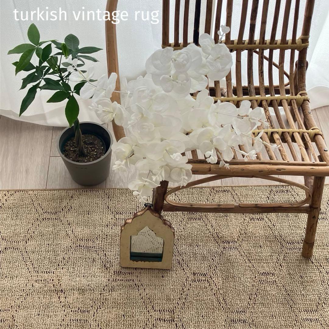 超ロング　均等ハニカム71×288✳︎ベージュ　ランナー　トルコヴィンテージラグ