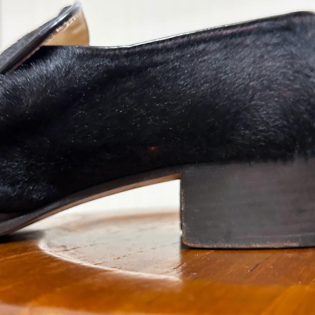 【GUCCI】ハラコ ローファー ブラウン サイズ6 / sh151