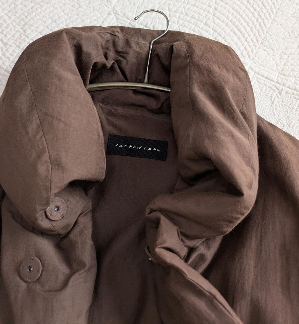 ヨーガンレール☆17年冬☆シルクコットンダウンゆったりロングジャケット☆ブラウン