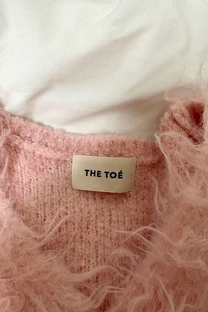 ピガール シャギー Vネックニット ピンク