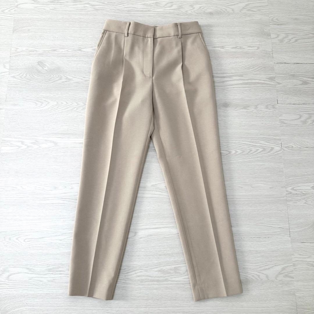 極美品 24SS PLST パンツスーツ セットアップ 洗える ベージュ S