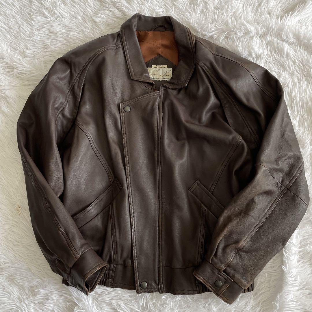 【トルコ製】A-2 type 本革 レザージャケット ミリタリー ブラウン 短丈