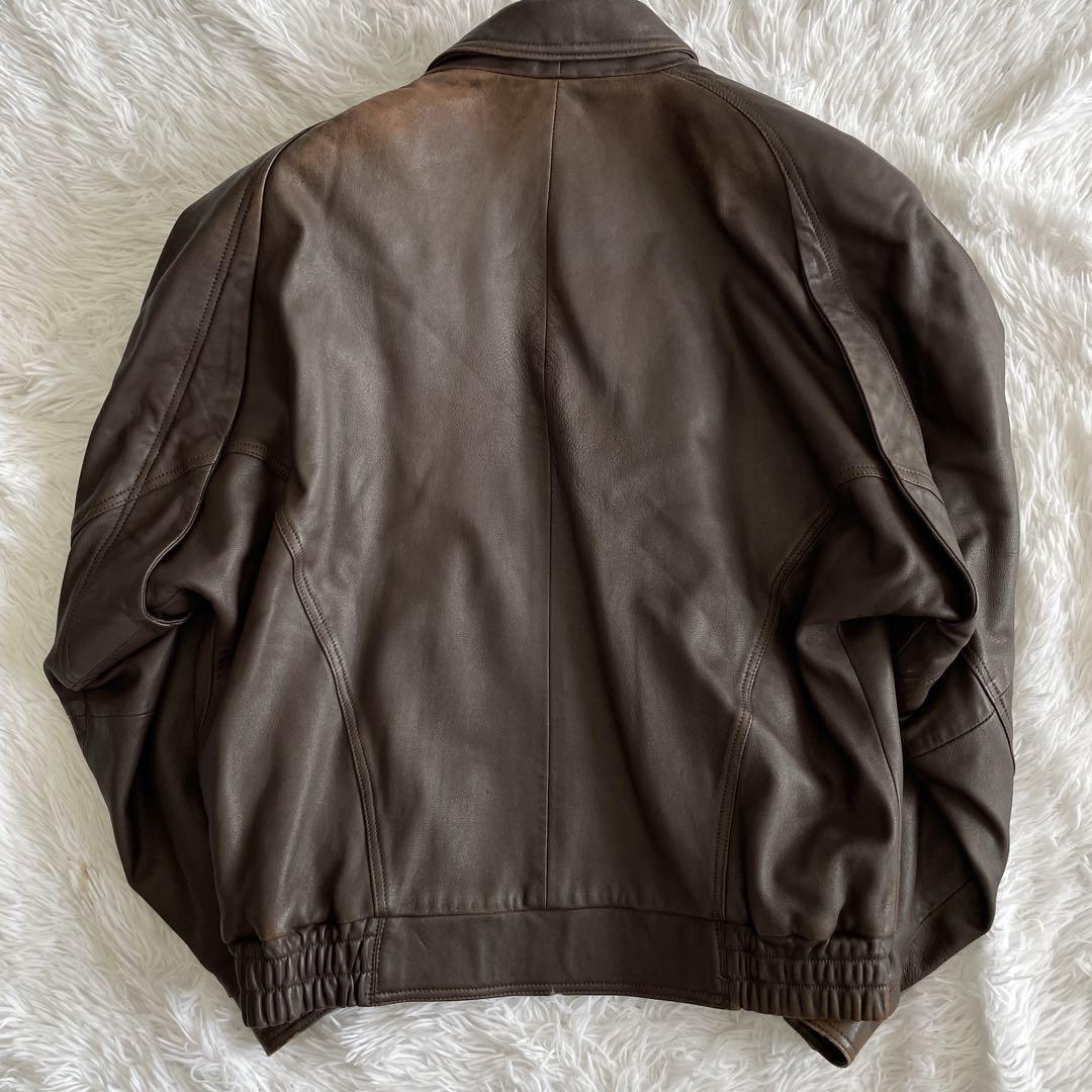 【トルコ製】A-2 type 本革 レザージャケット ミリタリー ブラウン 短丈