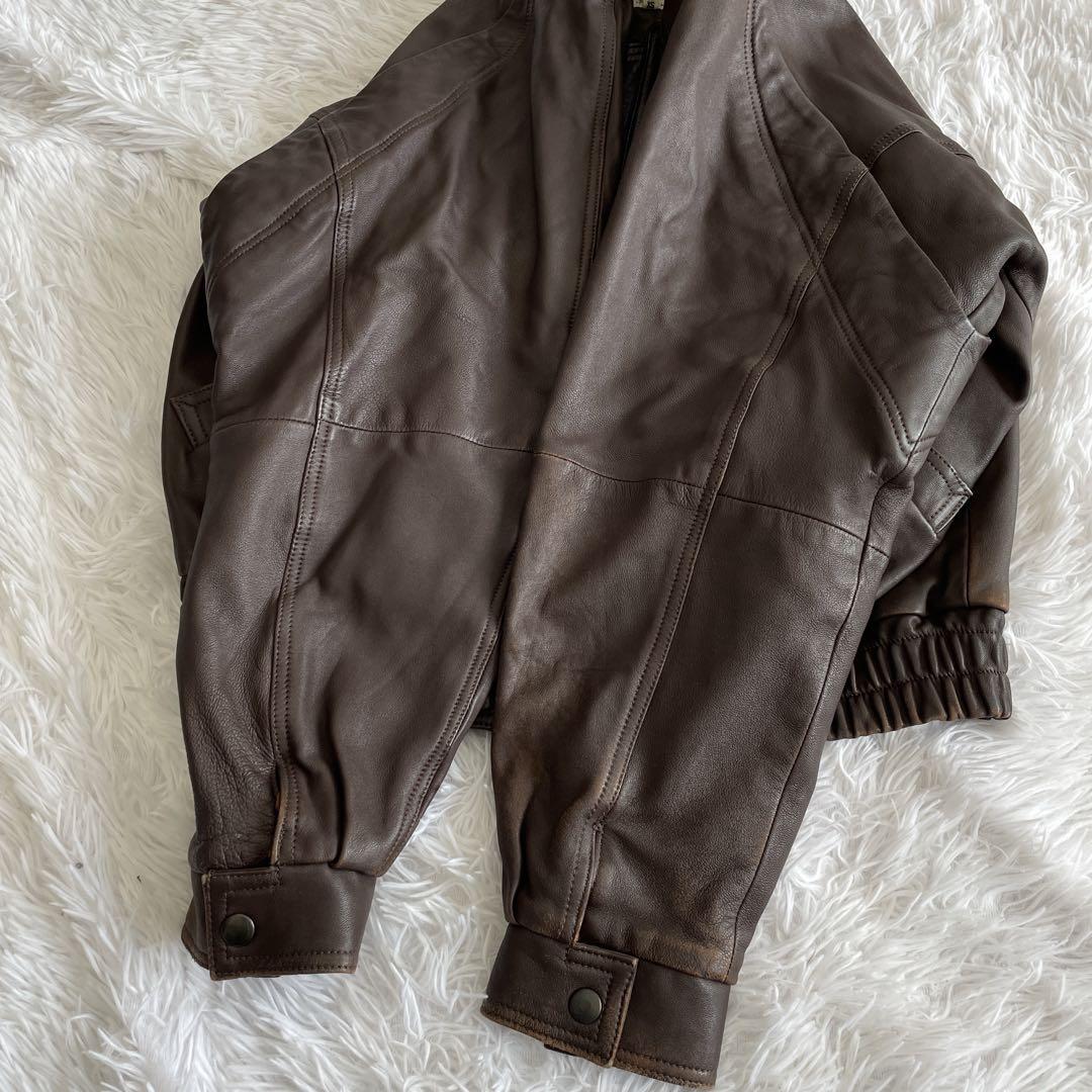 【トルコ製】A-2 type 本革 レザージャケット ミリタリー ブラウン 短丈