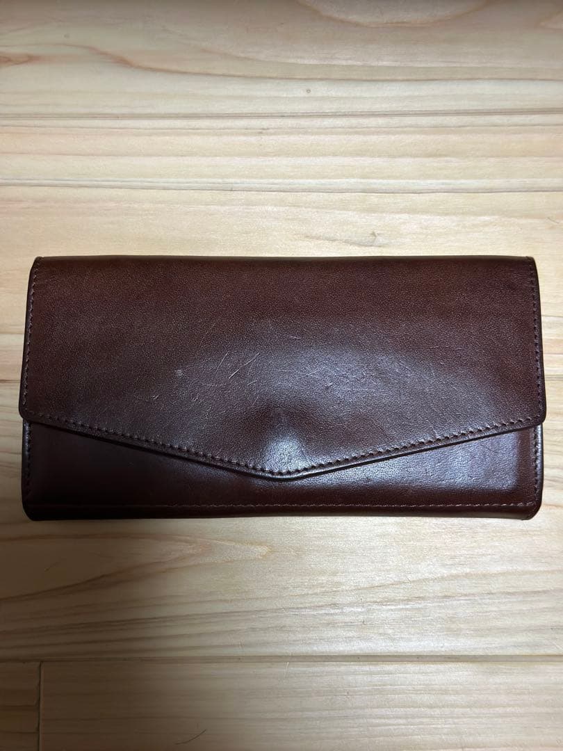 や*し様 ロネオ　コンパクト長財布 ブラウン メイドインジャパン