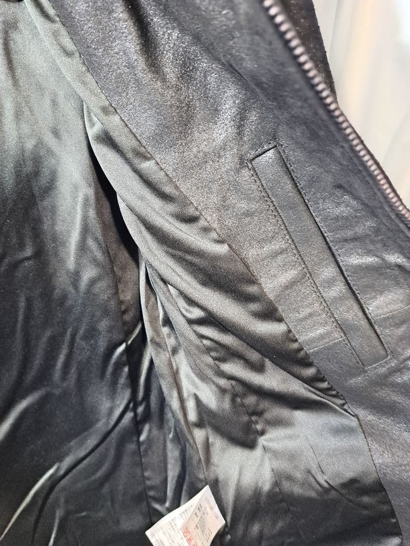 未使用　ノーアイディー　NO ID　レザーフードジャケット