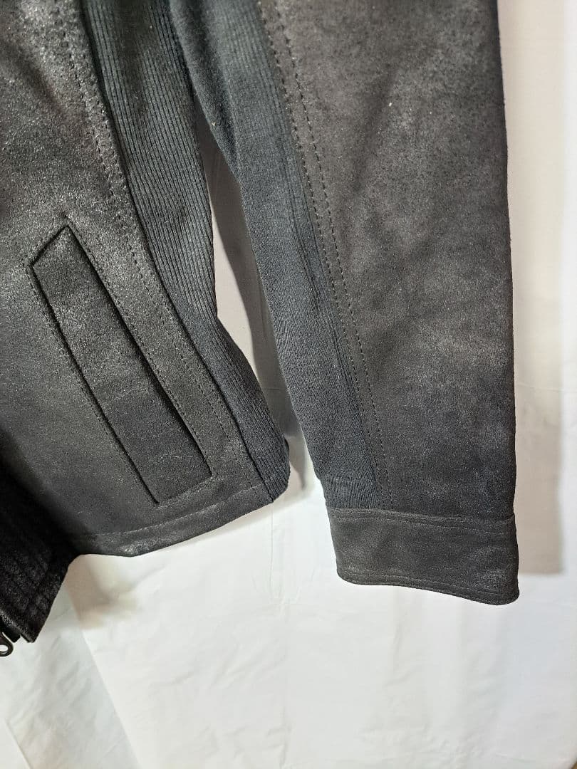 未使用　ノーアイディー　NO ID　レザーフードジャケット