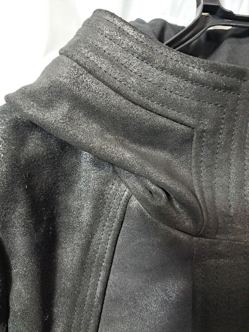 未使用　ノーアイディー　NO ID　レザーフードジャケット