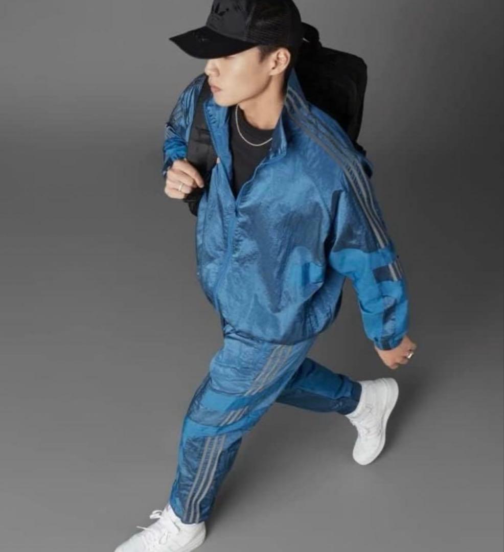 【adidas BLUE VERSION】新品BBブロックドトラックトップXS