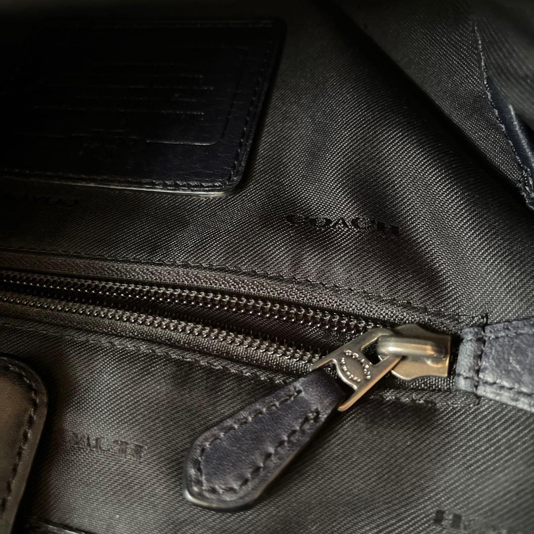 coachコーチ メッセンジャーバッグ ロゴ型押し 斜め掛け レザー