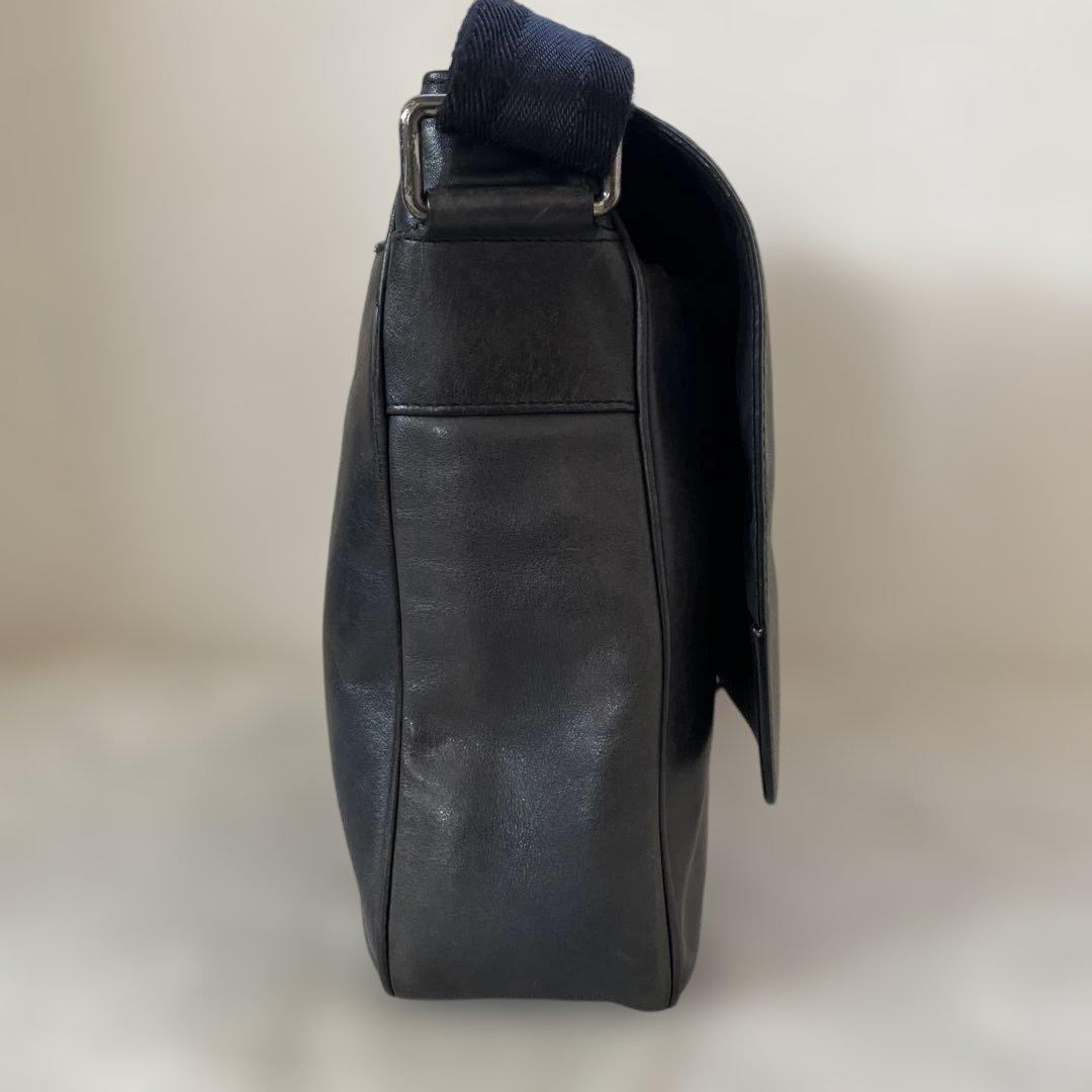 coachコーチ メッセンジャーバッグ ロゴ型押し 斜め掛け レザー