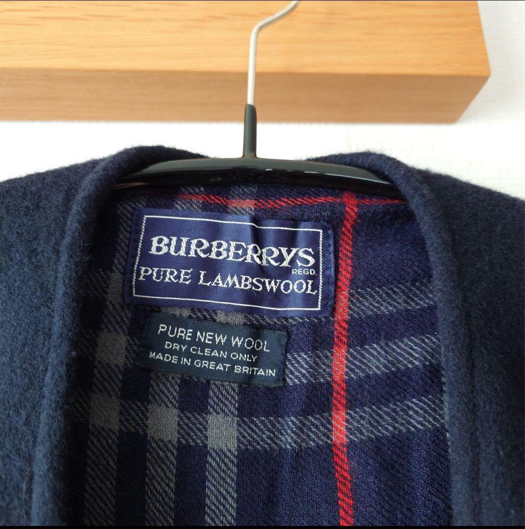 BURBERRYS ピュアラムウール チェックリバーシブルケープ