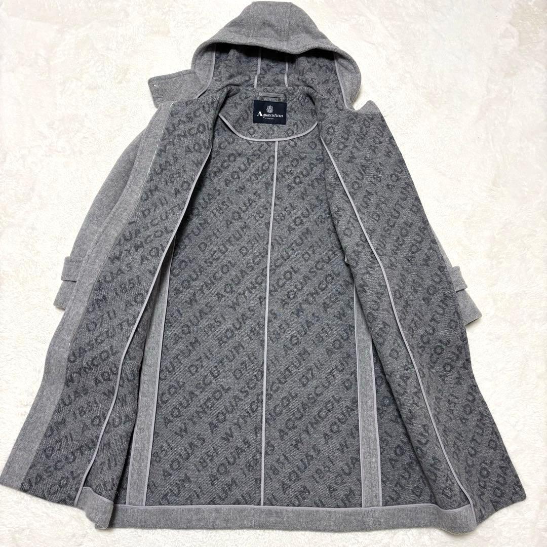 Aquascutum アクアスキュータム 現行タグ ダッフルコート M グレー
