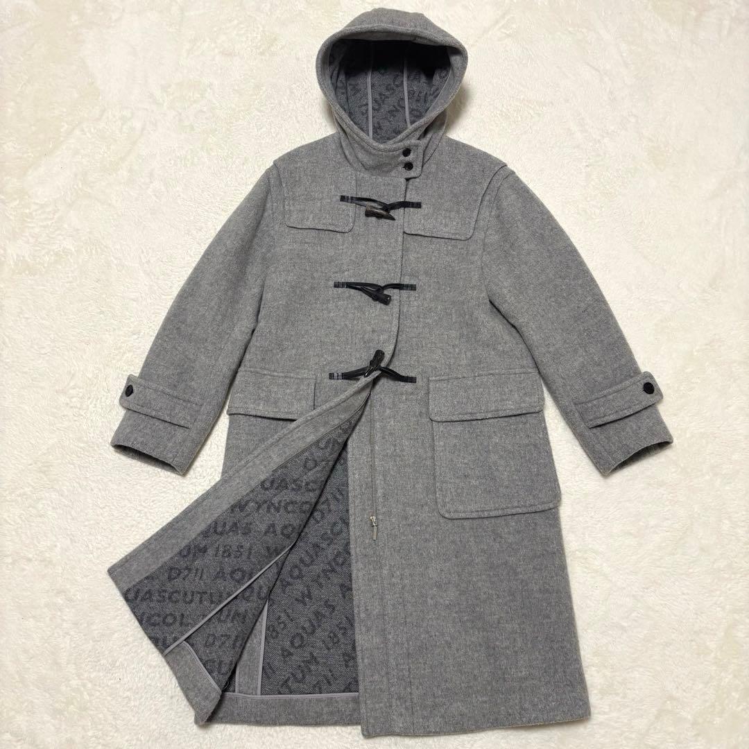Aquascutum アクアスキュータム 現行タグ ダッフルコート M グレー