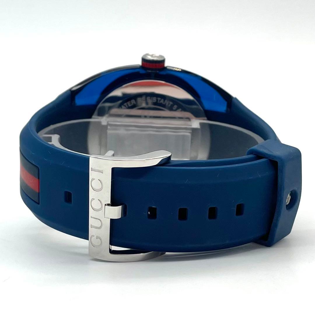 GUCCI SYNC シンク ラバーベルト ユニセックス ウォッチ ブルー 青