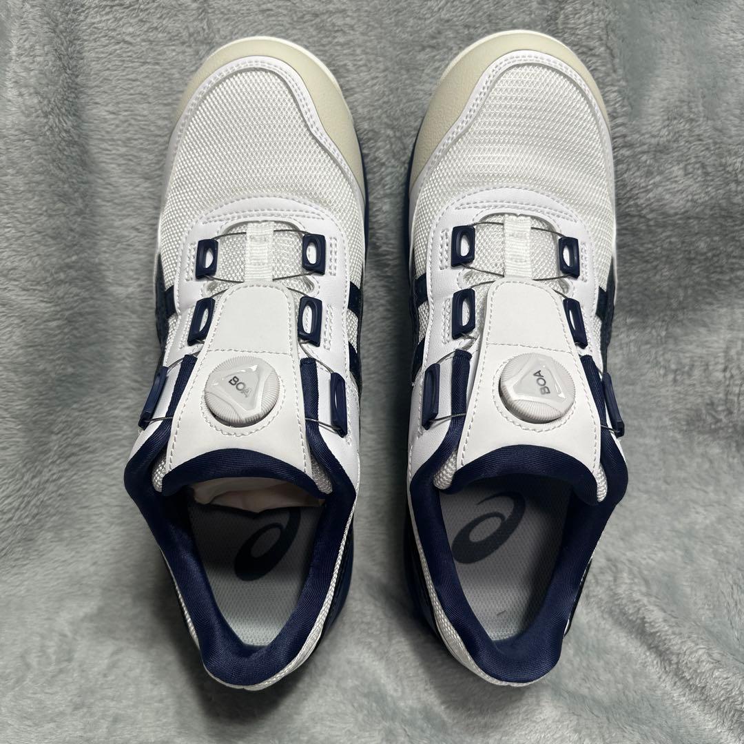 asics CF BOAシステム安全靴 ホワイト/ネイビー