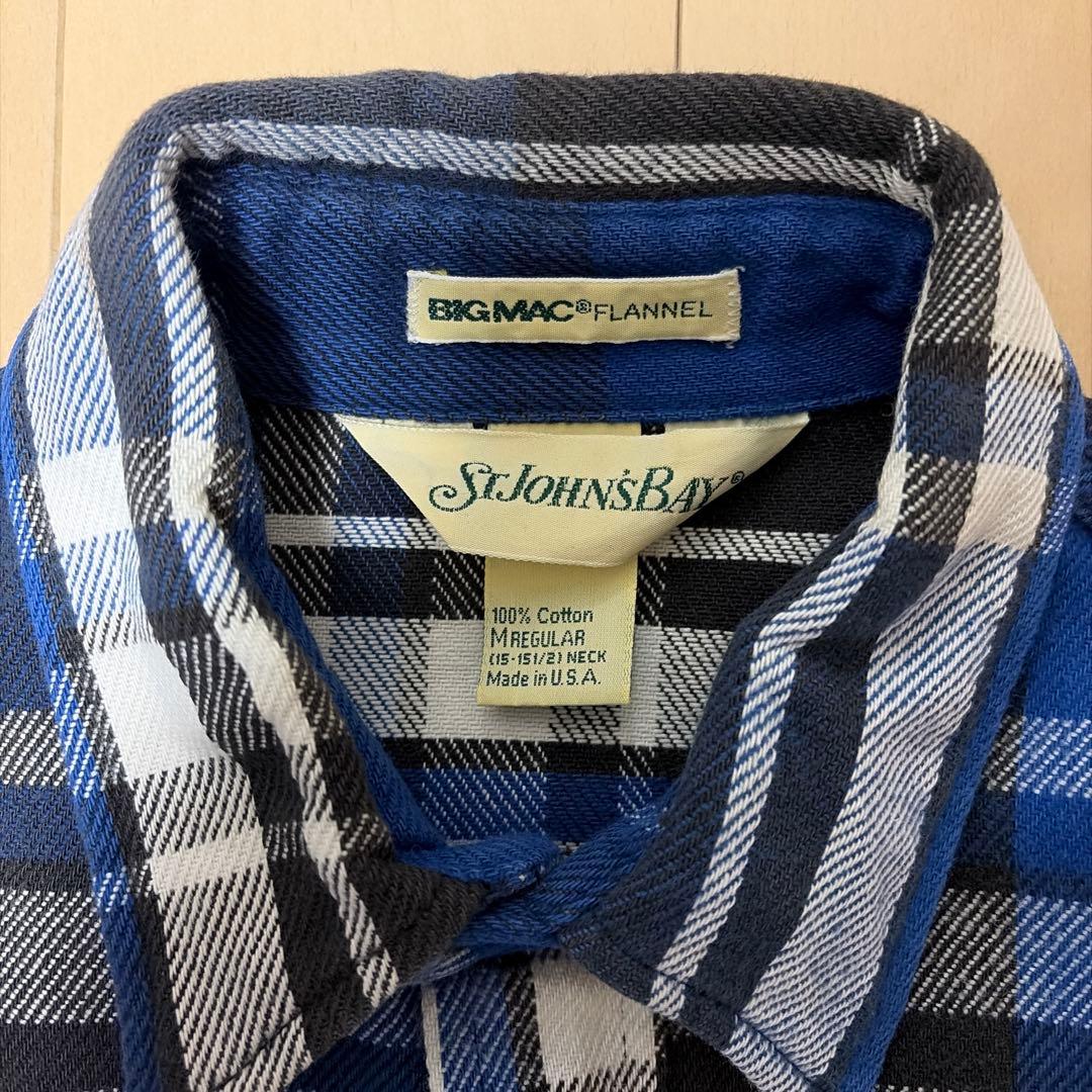 80's BIGMAC ネルシャツ ダブルネーム USA製 ブルー