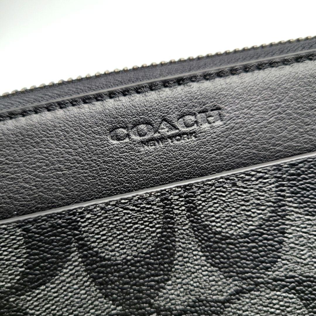 COACH 長財布 新品 ブラック チャコール お札入れ 小銭入れ 限定品
