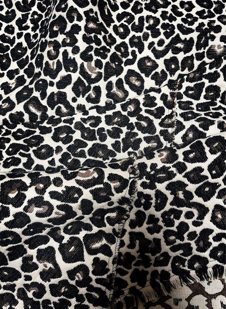 HARE レオパード柄ジャガード刺繍変形フレアロングスカート ヒョウ柄 y2k