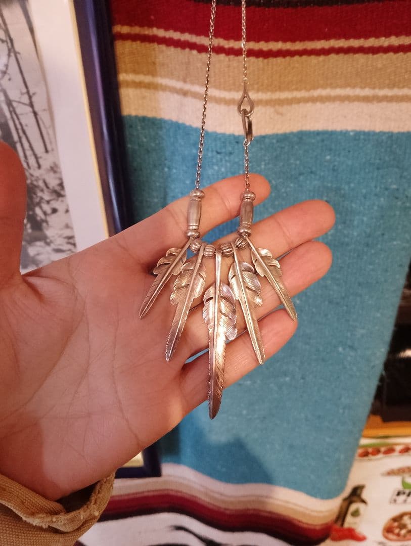 確実正規品ラリースミス カゼキリフェザー コンビネーション カスタムネックレス