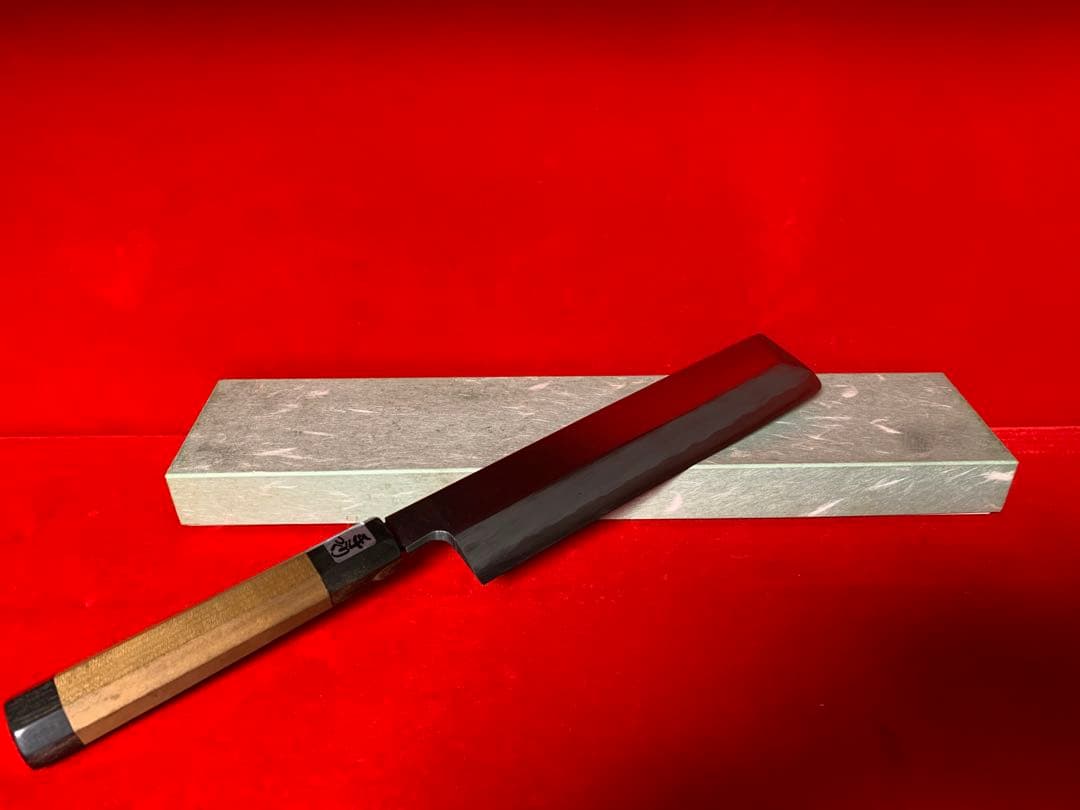 NO.01229 包丁　鍔屋　薄刃　出雲玉鋼　箱付　未使用品