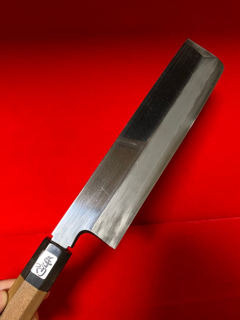 NO.01229 包丁　鍔屋　薄刃　出雲玉鋼　箱付　未使用品