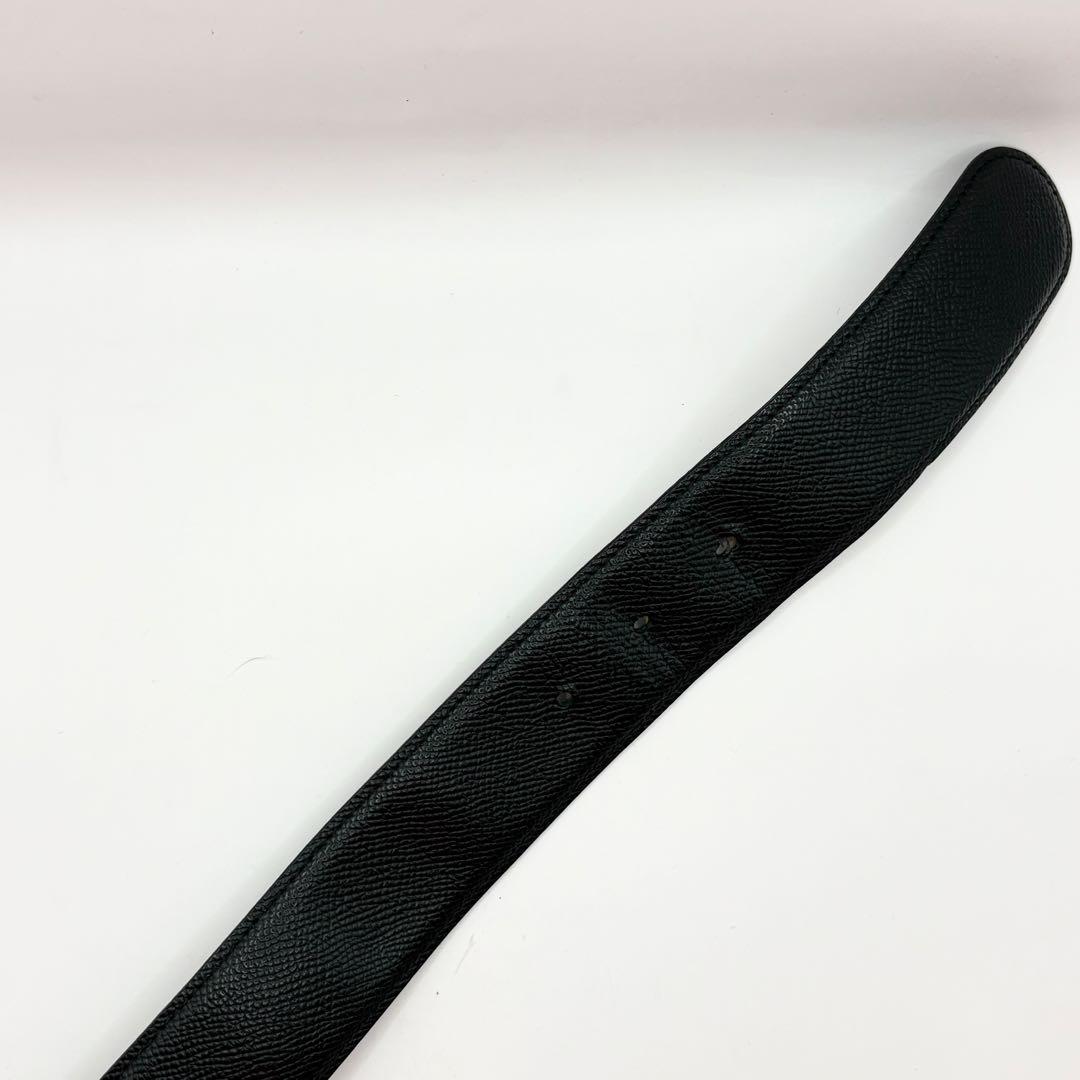 ブルガリ ベルト 黒 ロゴリング シルバー　メンズ レディース