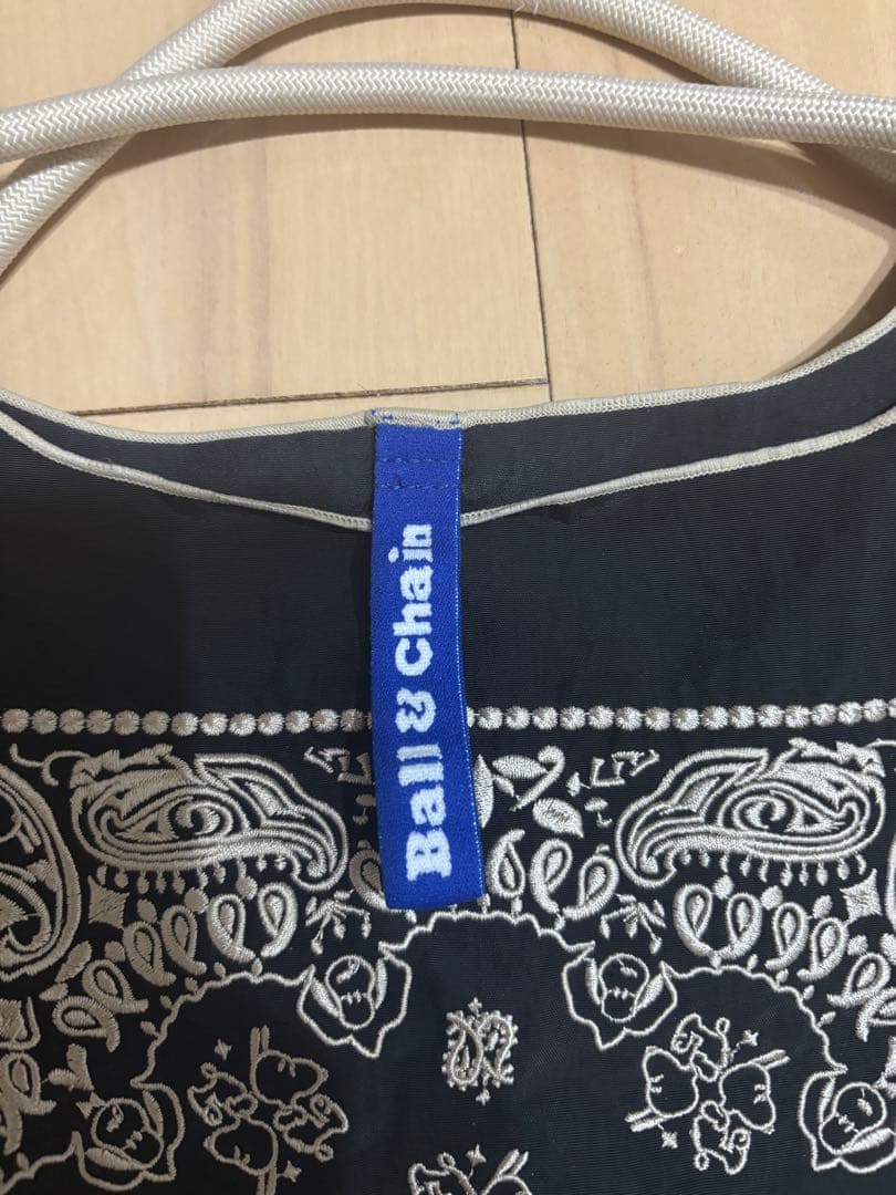 ボールアンドチェーン　スヌーピー　 バンダナ柄　Mサイズ　黒