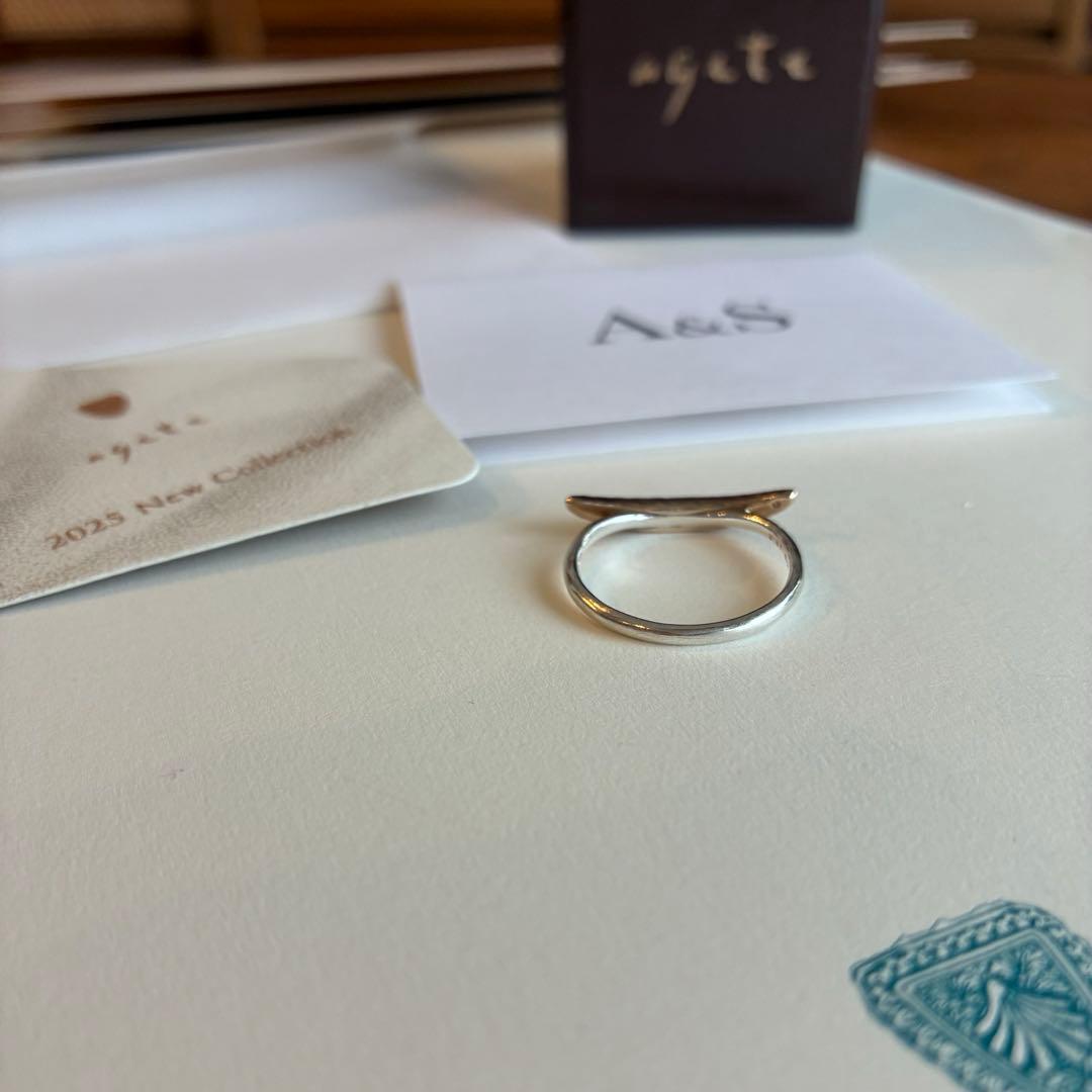 agete アガット 2025 シルバーリング k5 ダイヤモンド 13号