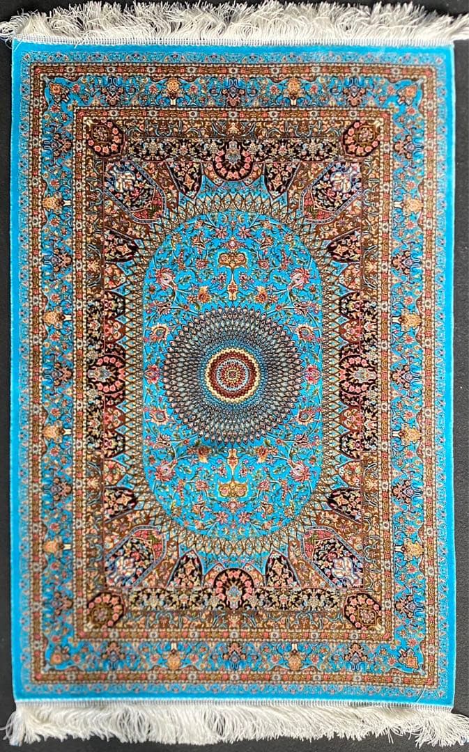 最高級希少作 ペルシャ絨毯 イラン クム産　シルク100% 手織り289万ノット