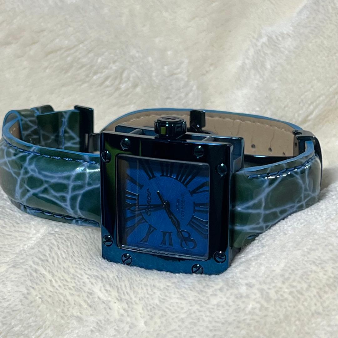 エテノワールetenoir 廃盤レアBLUEモデル腕時計 ETGS36自動巻き