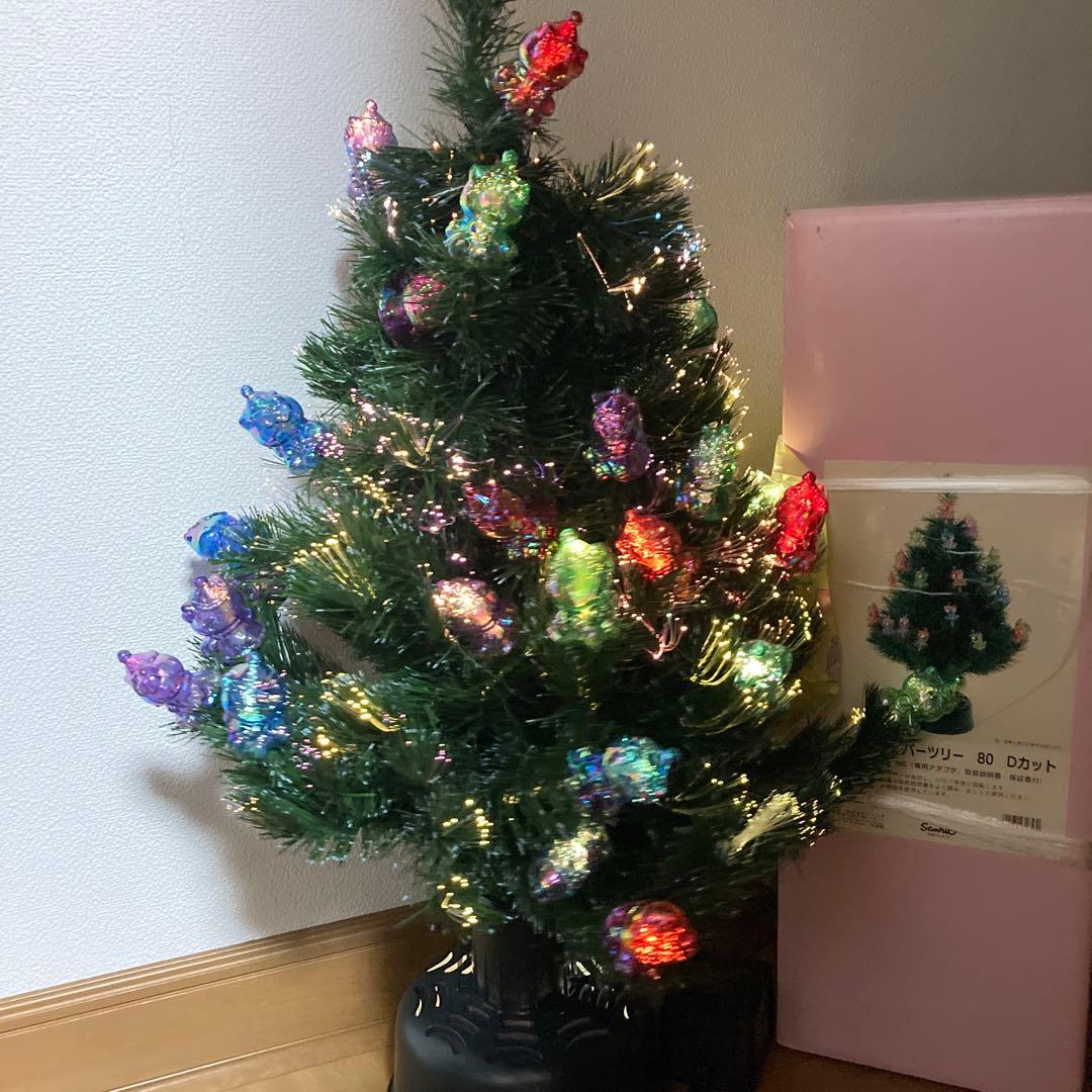 ハローキティ　K/T ファイバーツリー　80 Dカット　光るクリスマスツリー