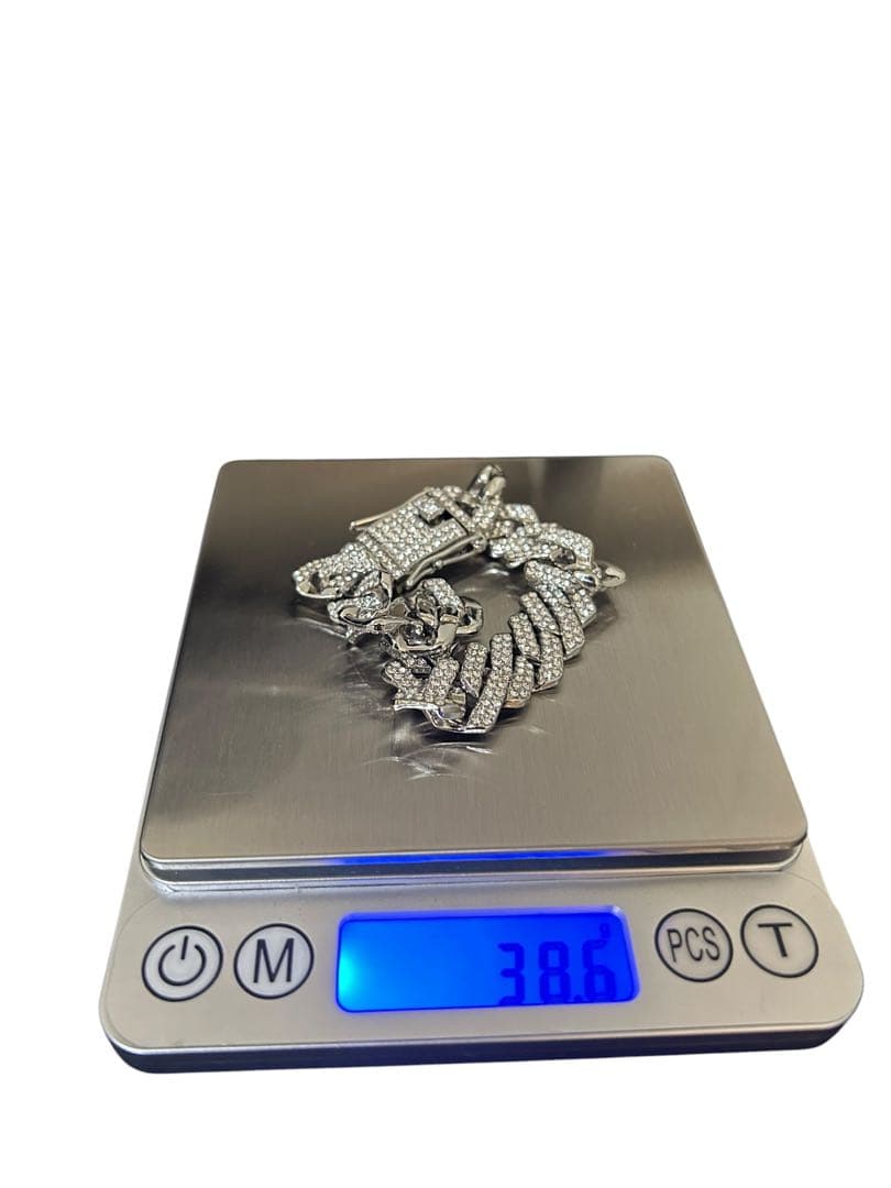 【証明書付き】モアサナイト 925Silver マイアミキューバンブレスレット