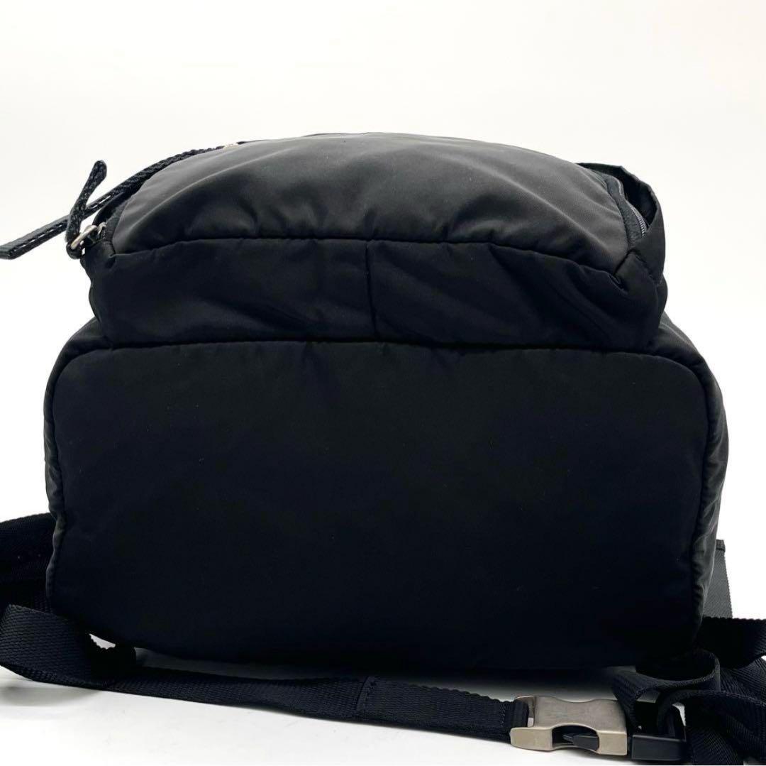 美品✨プラダ リュック 巾着型 ナイロン 三角ロゴ 白タグ ブラック