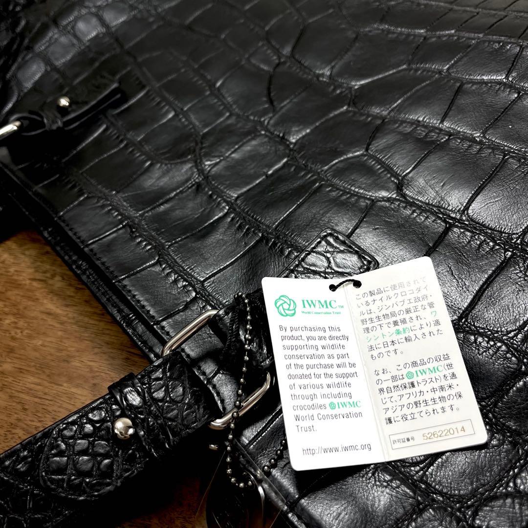 新品 JRA 定60万 特大サイズ クロコダイル ニロティカス 2wayバッグ