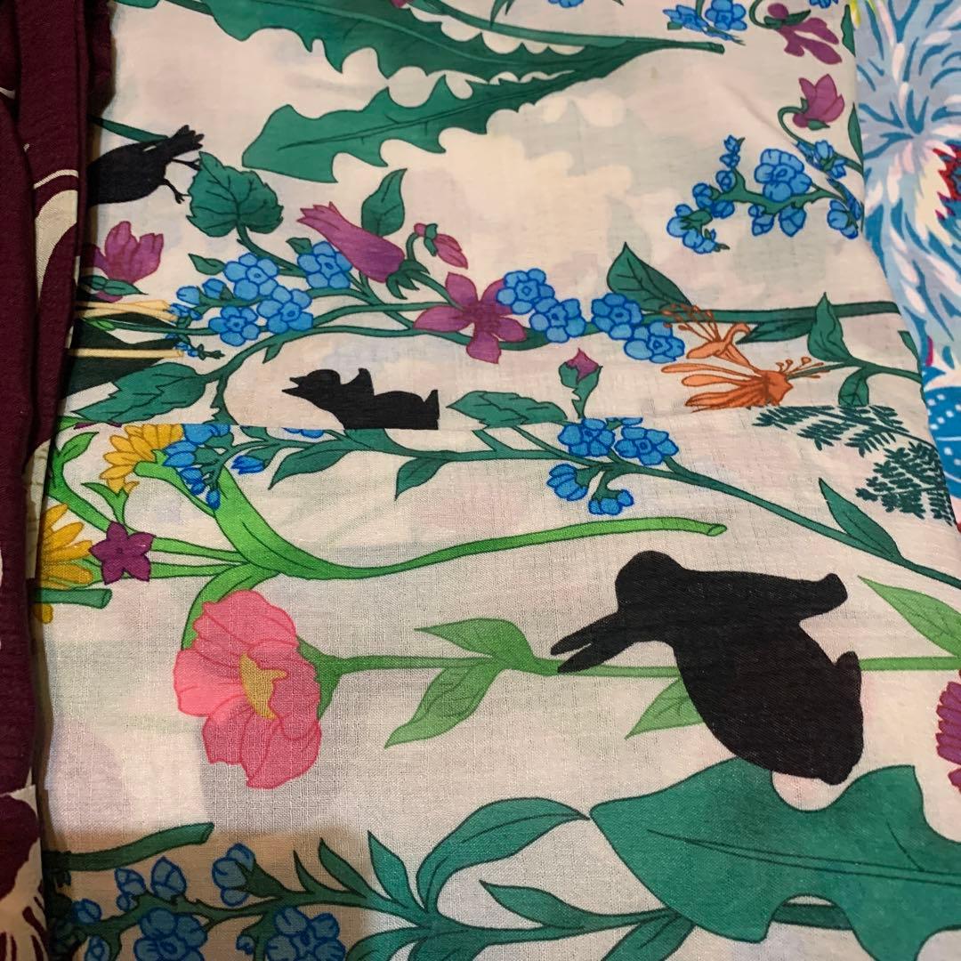 洗える浴衣　セオα セオアルファー　ボタニカル柄　きのこ　検索) 撫松庵　ふりふ