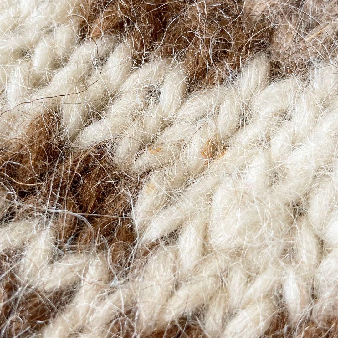 アイスランド製 ビンテージ ハンドニット フェアアイル ロピニット ブラウン