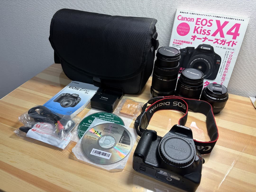 Canon EOS Kiss X4 ダブルズーム＋単焦点レンズ　一眼レフカメラ