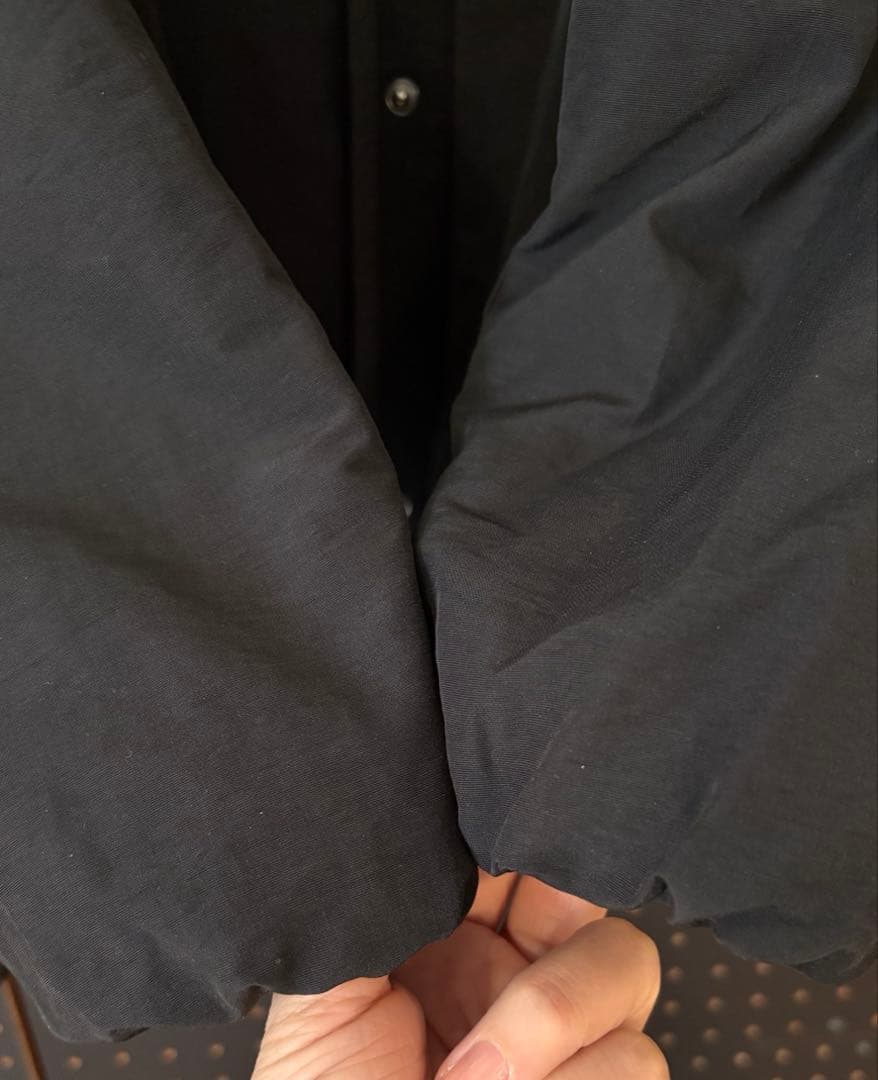 北欧暮らしの道具店　「ふんわり軽くてあったかい」洗えるショート丈コート　ブラック