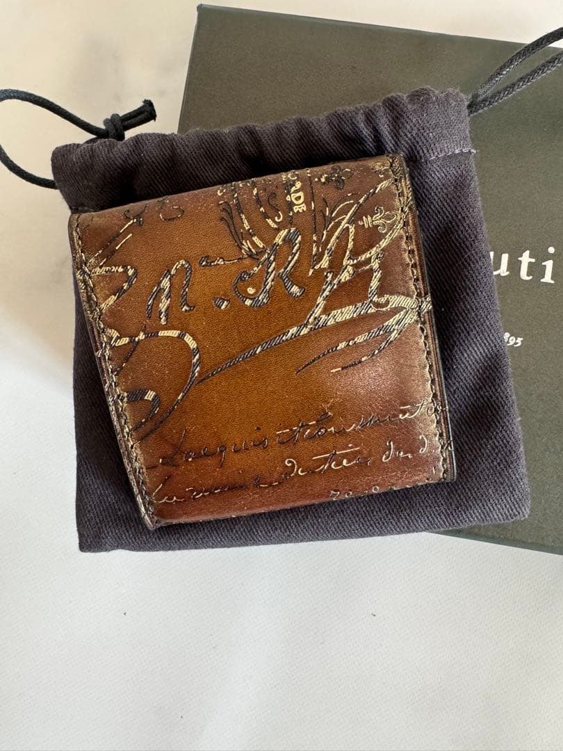 Berluti ベルルッティ ブラウンレザー ケース ゴールデンパティーヌ