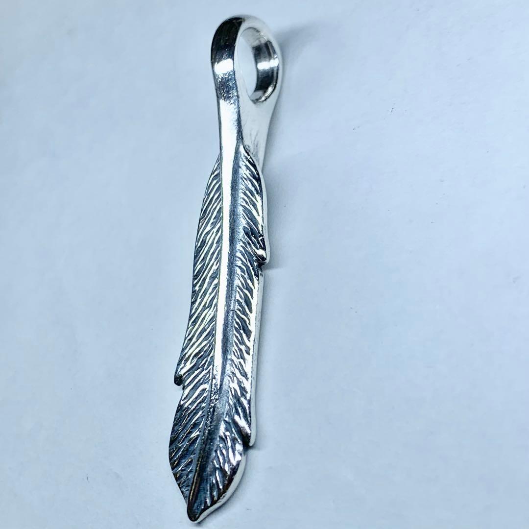 希少 ビルウォールレザー フェザー ペンダントトップ シルバー 925 いぶし