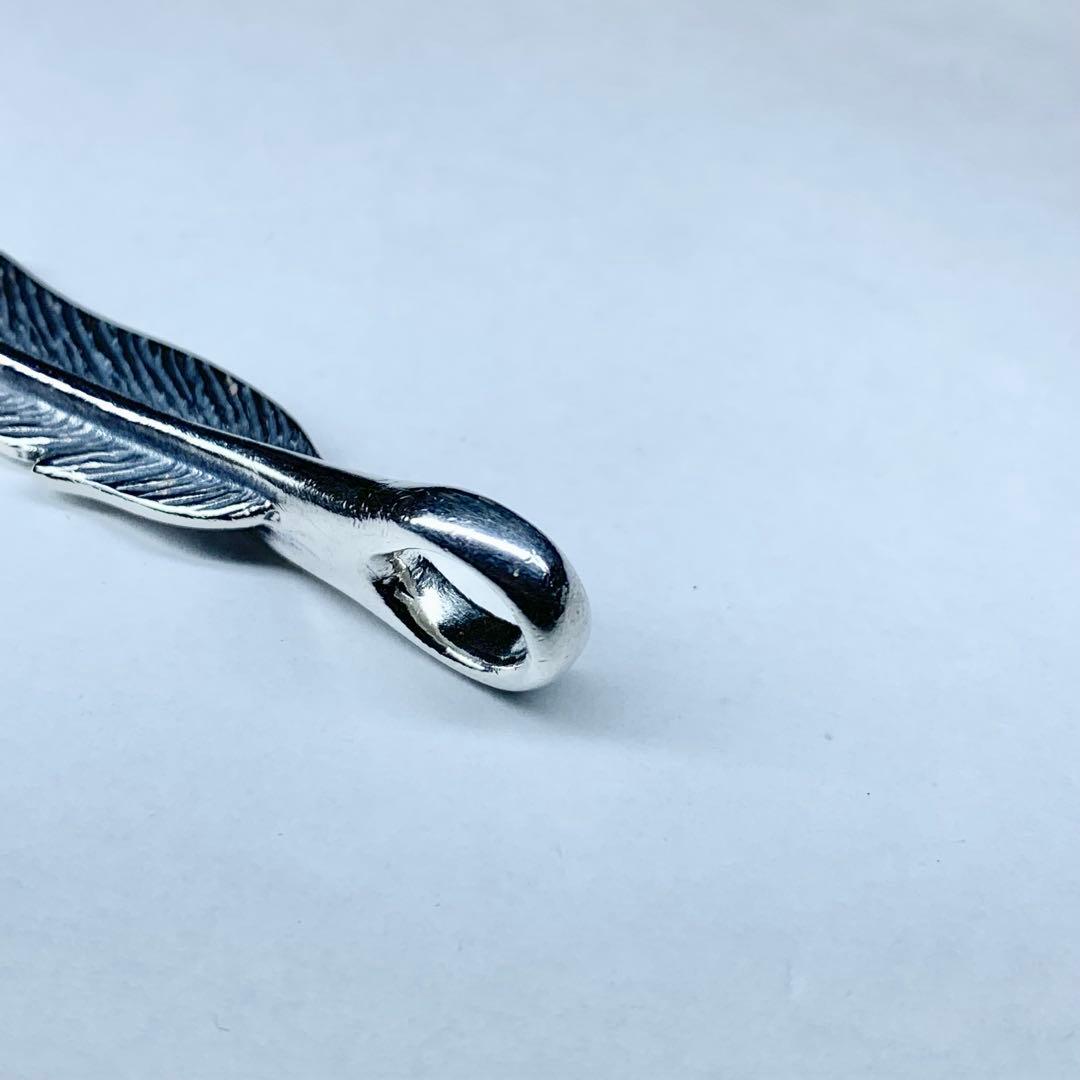 希少 ビルウォールレザー フェザー ペンダントトップ シルバー 925 いぶし