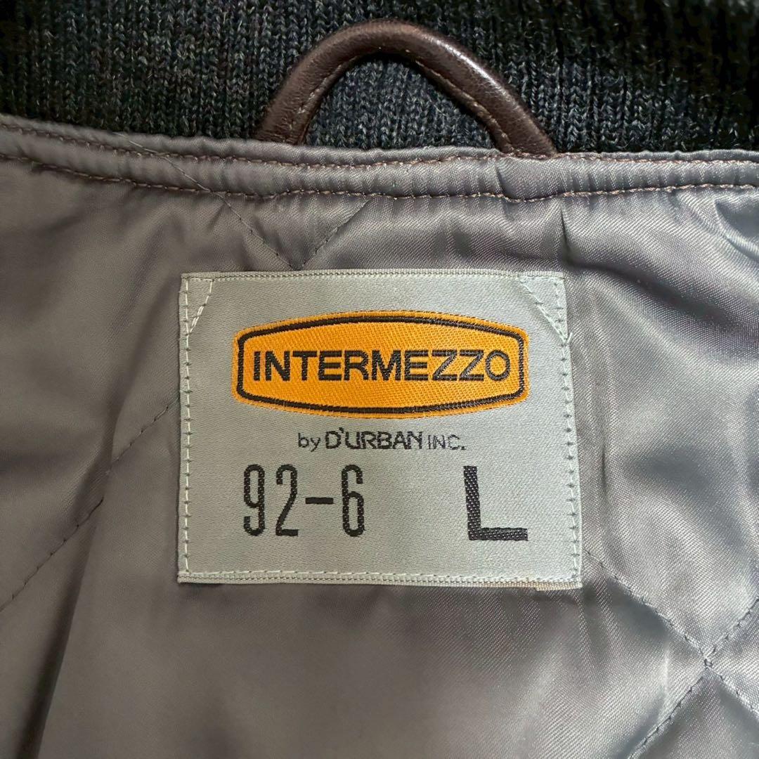 90s 希少✨️インターメッツォ ラムレザー ボンバージャケット ブラウン L